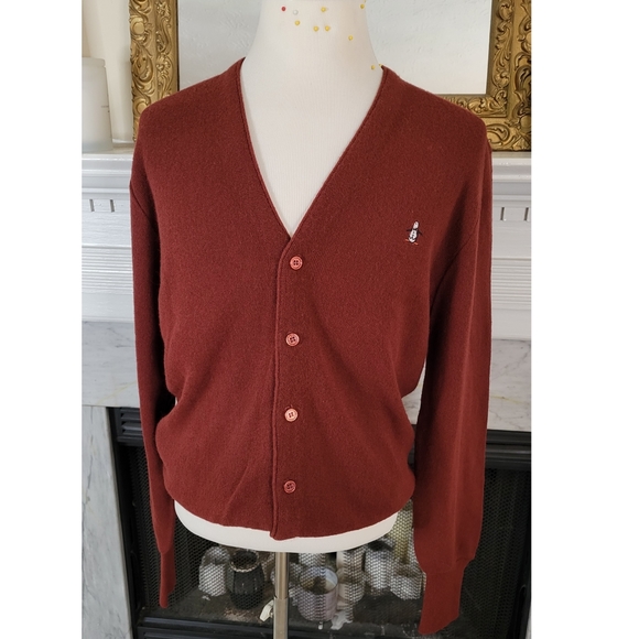 Vintage Other - Vintage 70s Brown Wool Penguin Cardigan Large